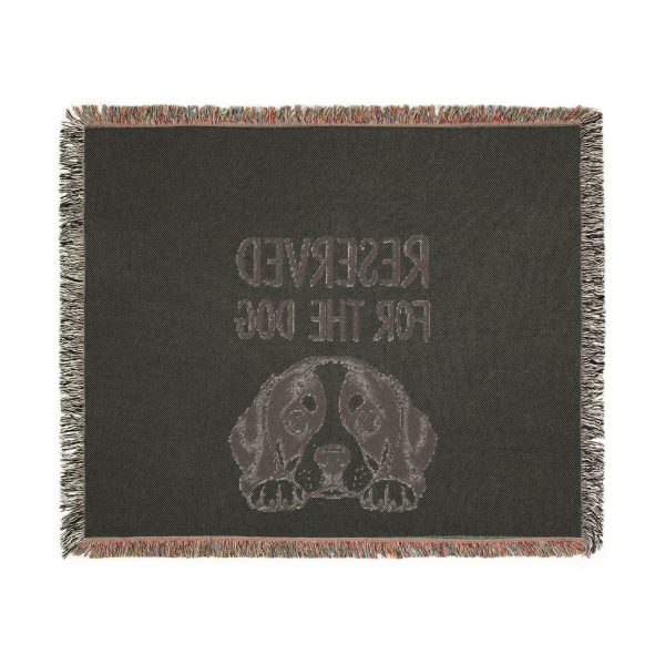 Reserved for the Dog Woven Blanket — Cute Cavalier Spaniel Pet Throw