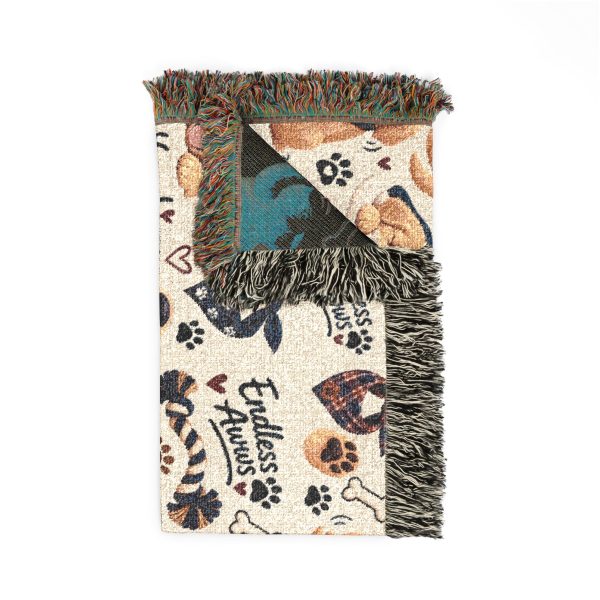 Dog Pattern Woven Blanket – Cute Puppies Throw for Pet Lovers