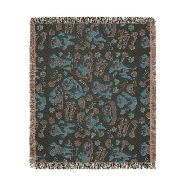 Golden Retriever Woven Blanket - Cozy Throw with Dog Pattern, Reversible Pet Lover Gift