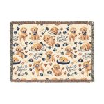 Golden Retriever Woven Blanket – Cozy Throw with Dog Pattern, Reversible Pet Lover Gift