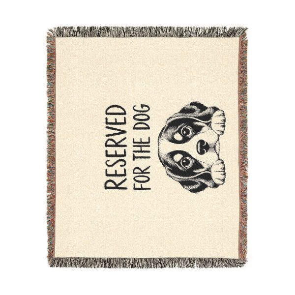 Reserved for the Dog Woven Blanket — Cute Cavalier Spaniel Pet Throw