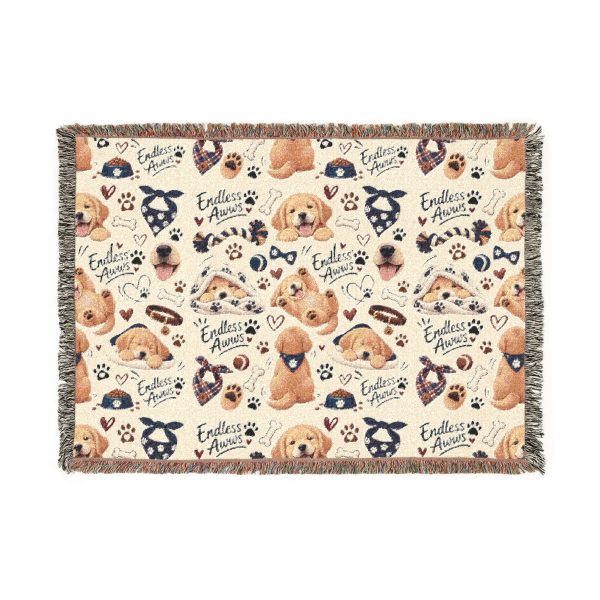 Dog Pattern Woven Blanket – Cute Puppies Throw for Pet Lovers