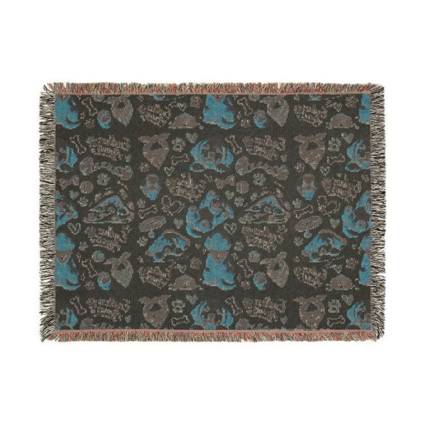 Dog Pattern Woven Blanket – Cute Puppies Throw for Pet Lovers