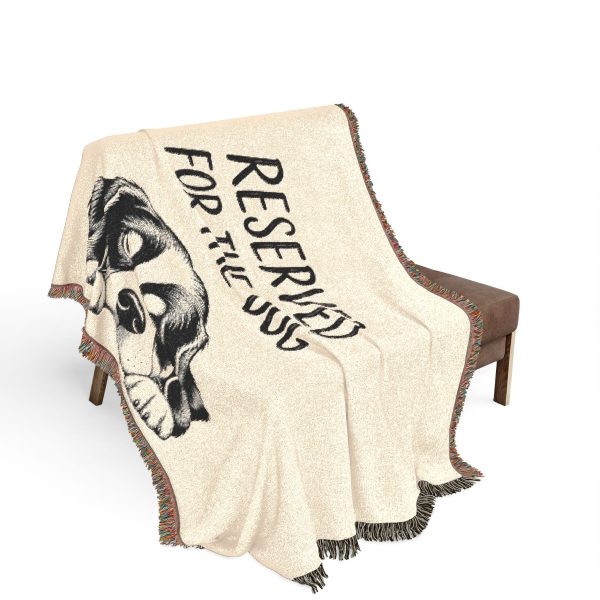 Reserved for the Dog Woven Blanket — Cute Cavalier Spaniel Pet Throw