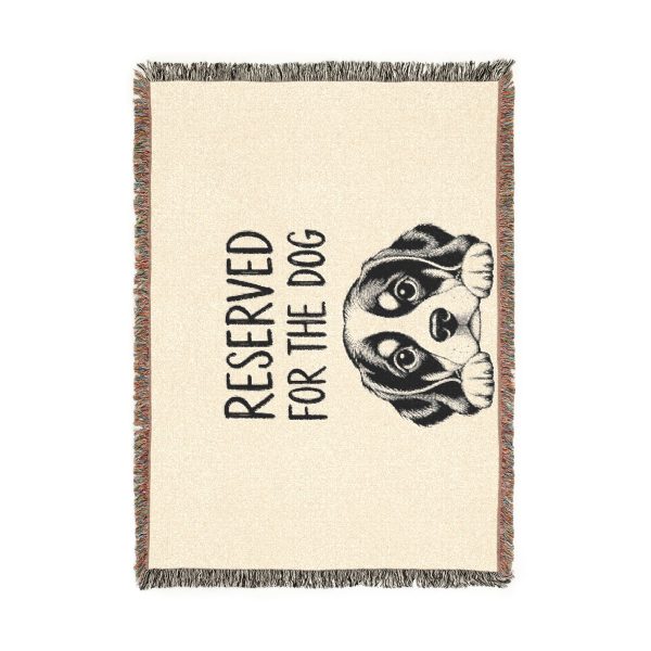Reserved for the Dog Woven Blanket — Cute Cavalier Spaniel Pet Throw