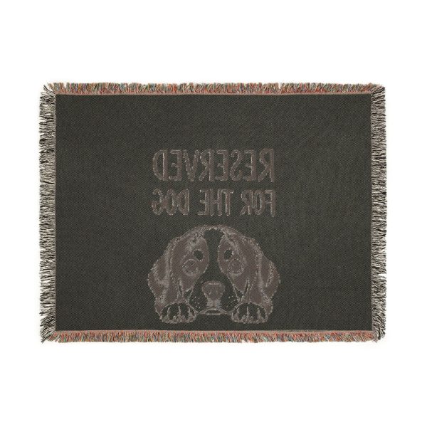 Reserved for the Dog Woven Blanket — Cute Cavalier Spaniel Pet Throw