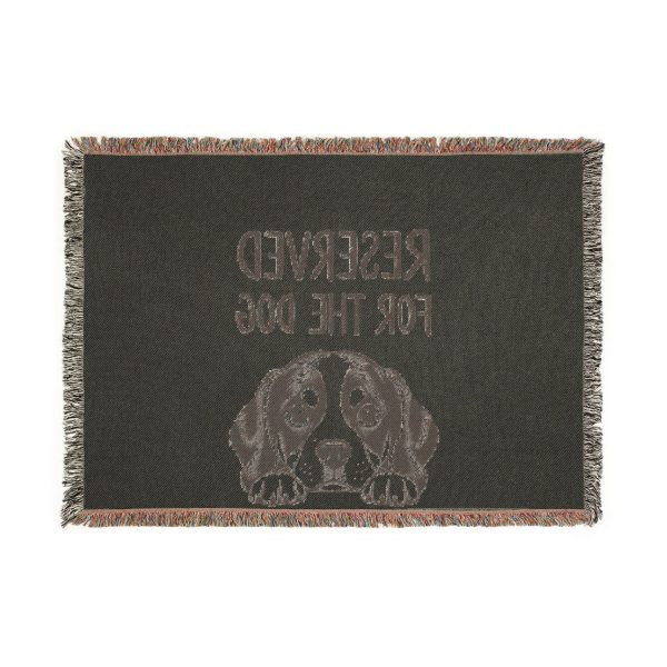 Reserved for the Dog Woven Blanket — Cute Cavalier Spaniel Pet Throw