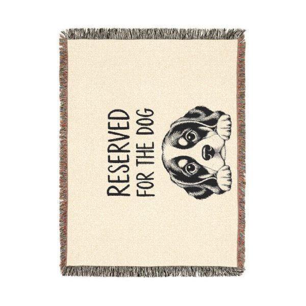Reserved for the Dog Woven Blanket — Cute Cavalier Spaniel Pet Throw